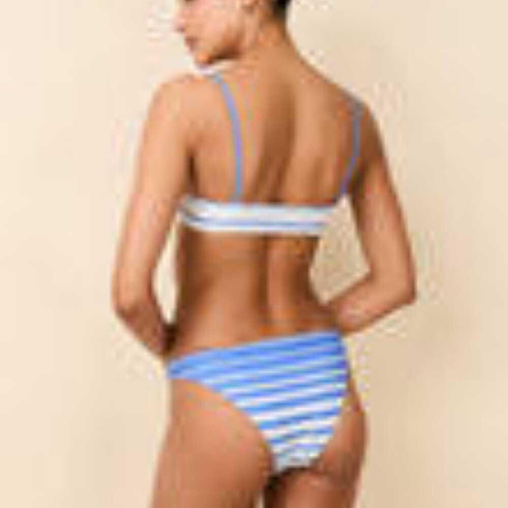 Solid & Striped Daniela Reversible Bikini Marina Blue Sunset Stripe Size S  NWT - Picture 3 of 7